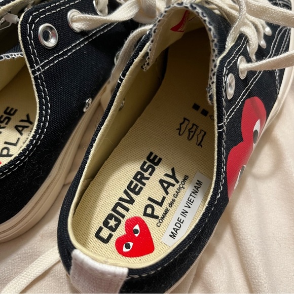 Comme Des Garcons Play Chuck 70 Low-Top Sneakers Size Womens 9 NWT - Picture 9 of 11